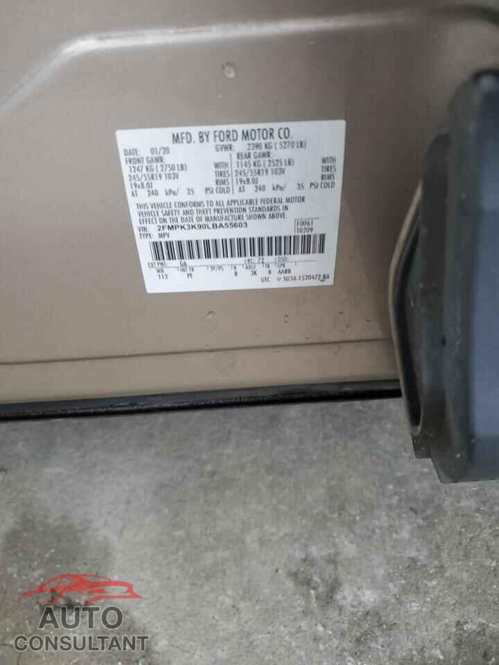 FORD EDGE 2020 - 2FMPK3K90LBA55603