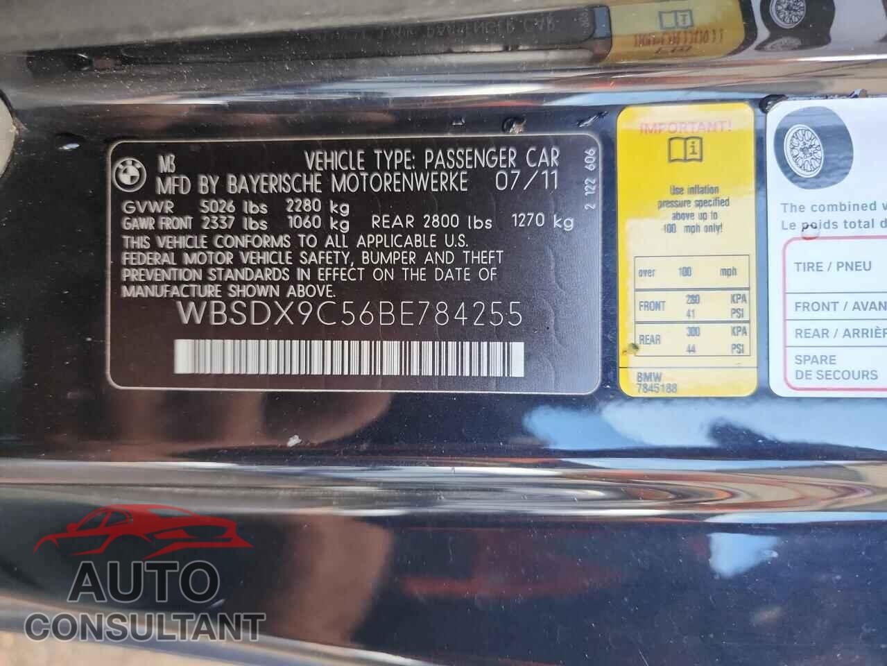 BMW M3 2011 - WBSDX9C56BE784255