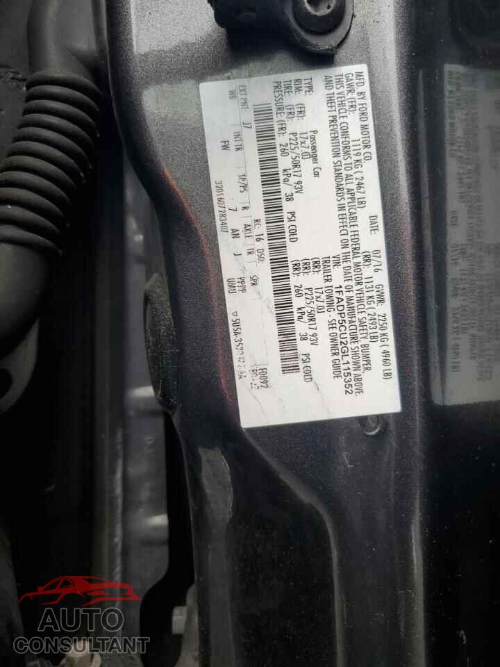 FORD CMAX 2016 - 1FADP5CU2GL115352