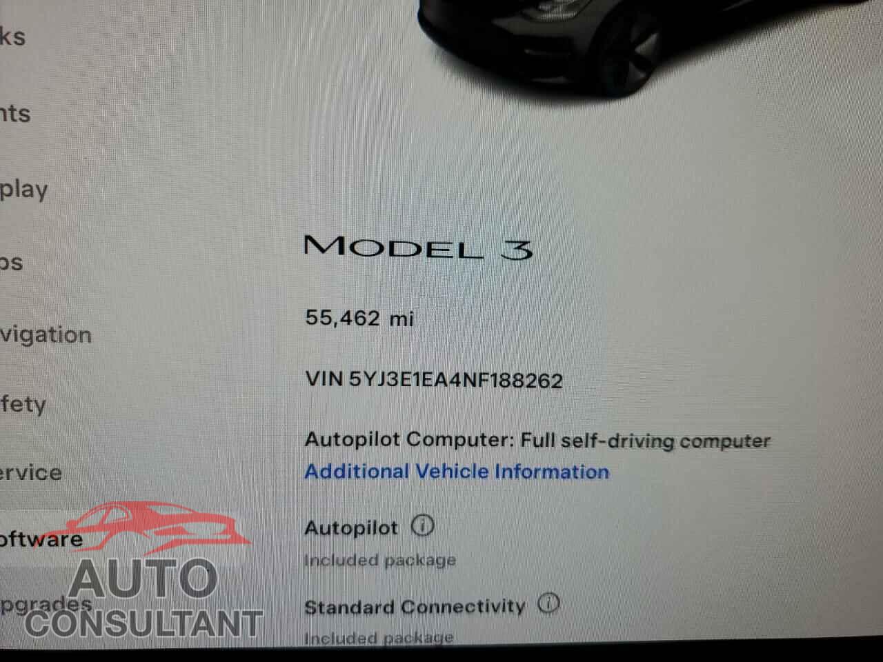 TESLA MODEL 3 2022 - 5YJ3E1EA4NF188262