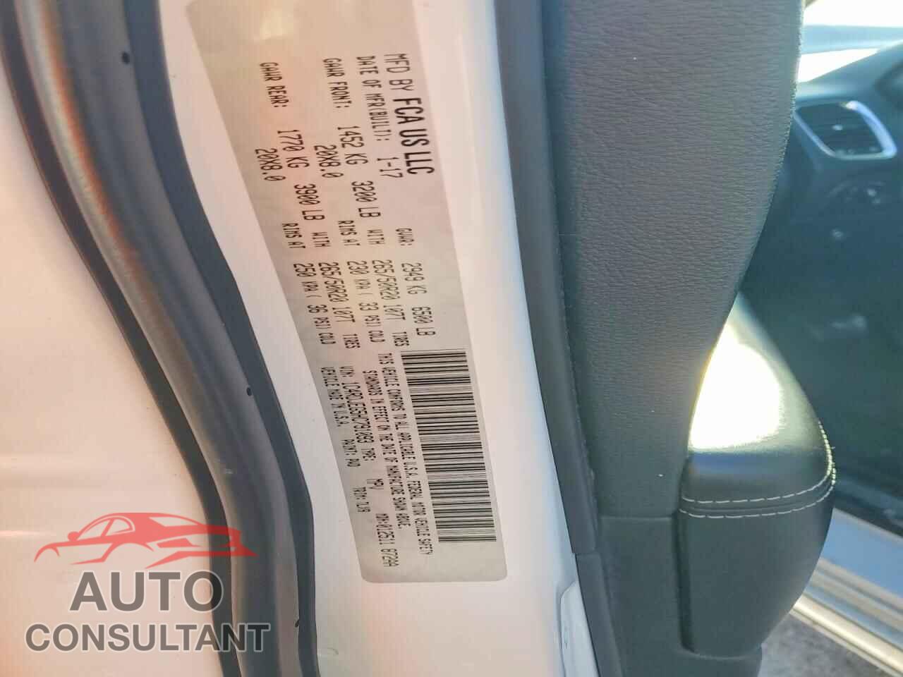 DODGE DURANGO 2017 - 1C4RDJEG5HC791093