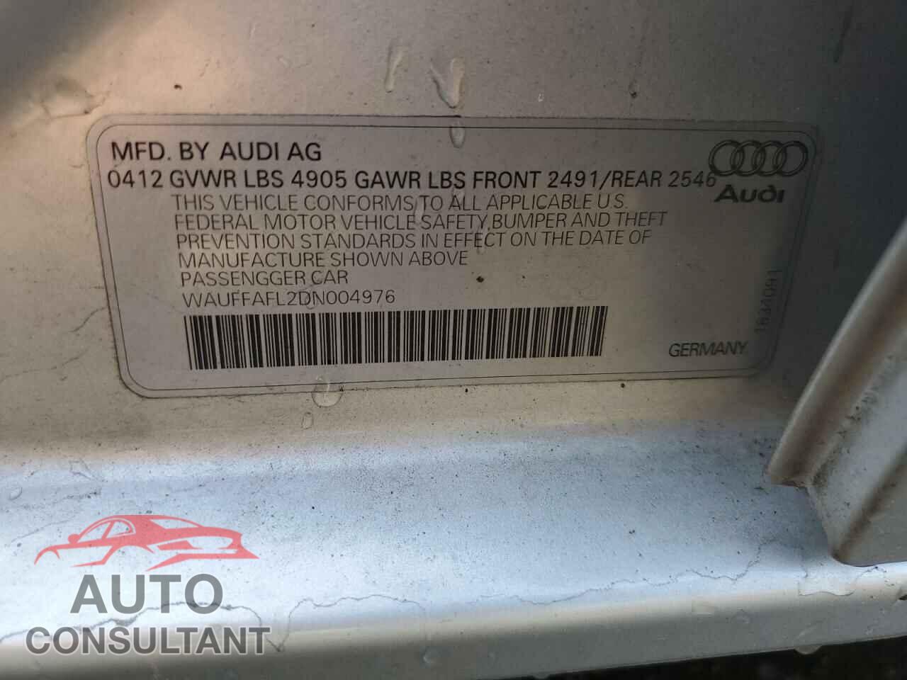 AUDI A4 2013 - WAUFFAFL2DN004976