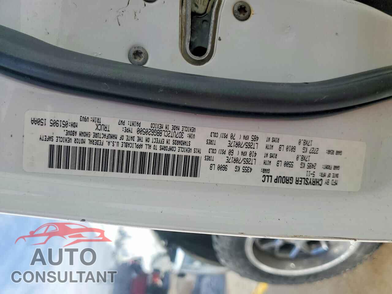 DODGE RAM 2500 2011 - 3D7UT2CL8BG620500