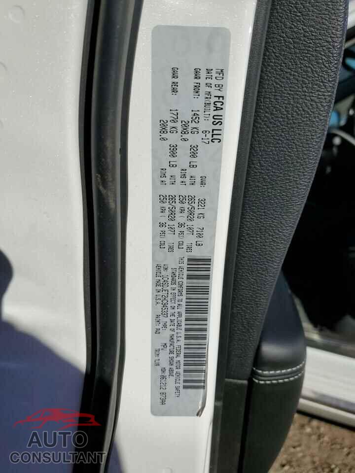 DODGE DURANGO 2017 - 1C4SDJET2HC945337