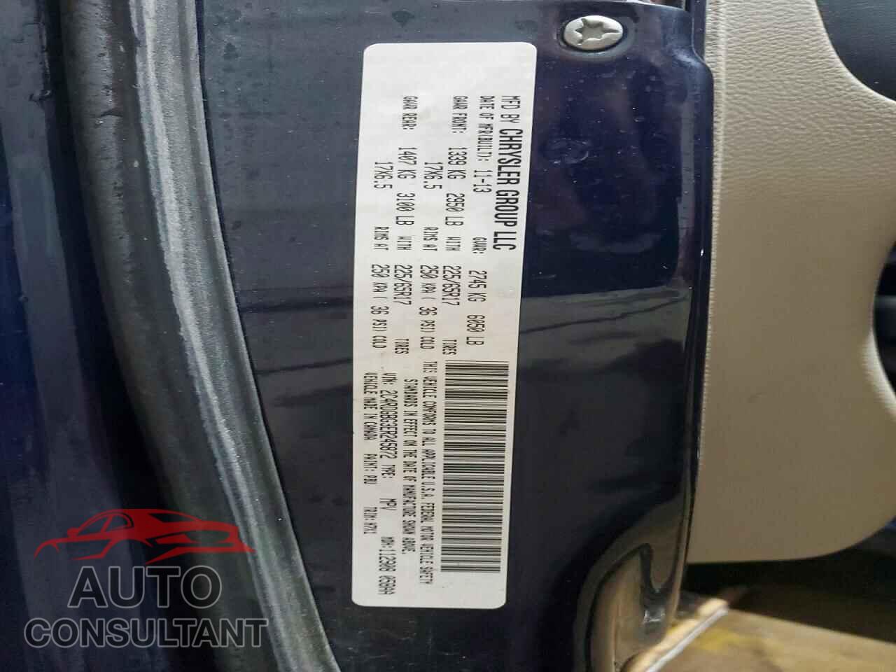 DODGE CARAVAN 2014 - 2C4RDGBG3ER245872