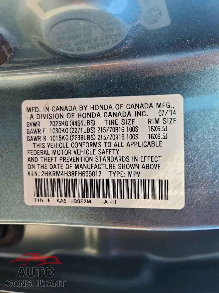 HONDA CRV 2014 - 2HKRM4H38EH699017