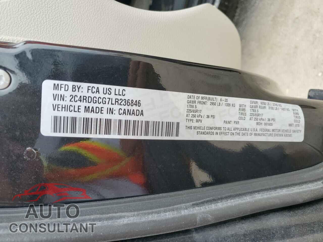 DODGE CARAVAN 2020 - 2C4RDGCG7LR236846