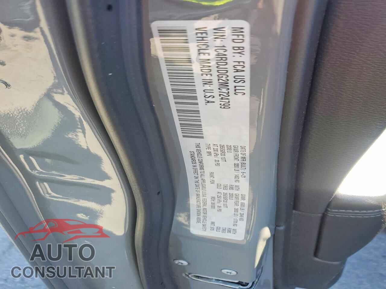 DODGE DURANGO 2021 - 1C4RDJDG2MC724799