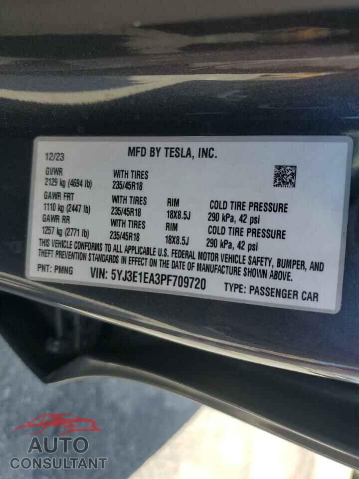 TESLA MODEL 3 2023 - 5YJ3E1EA3PF709720