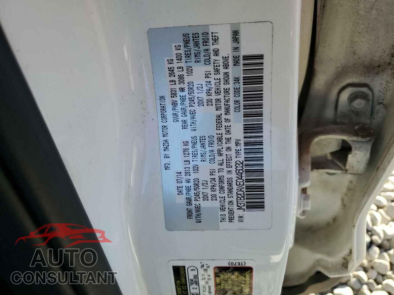 MAZDA CX-9 2014 - JM3TB2DAXE0446032