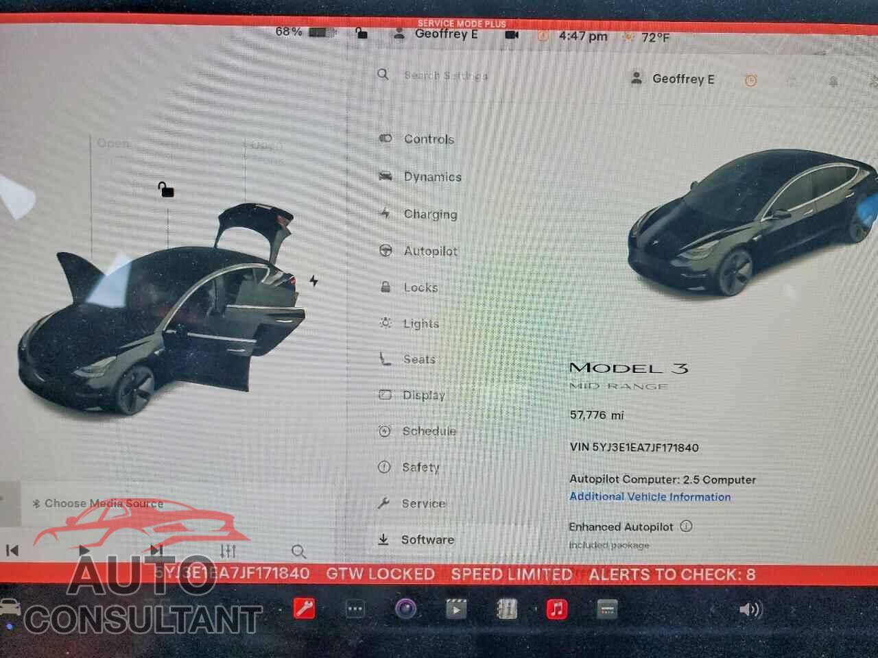 TESLA MODEL 3 2018 - 5YJ3E1EA7JF171840