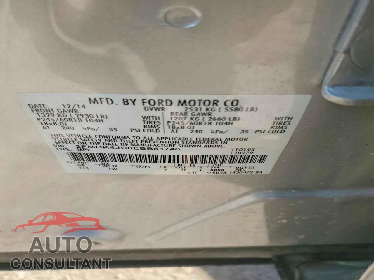FORD EDGE 2014 - 2FMDK4JC8EBB51746