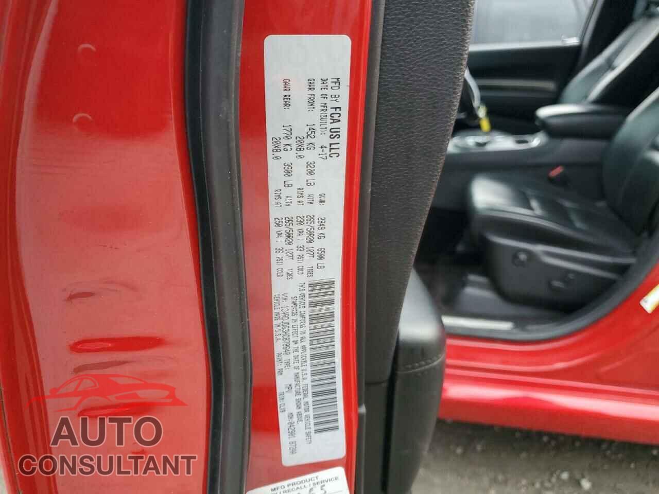 DODGE DURANGO 2017 - 1C4RDJDG3HC878640