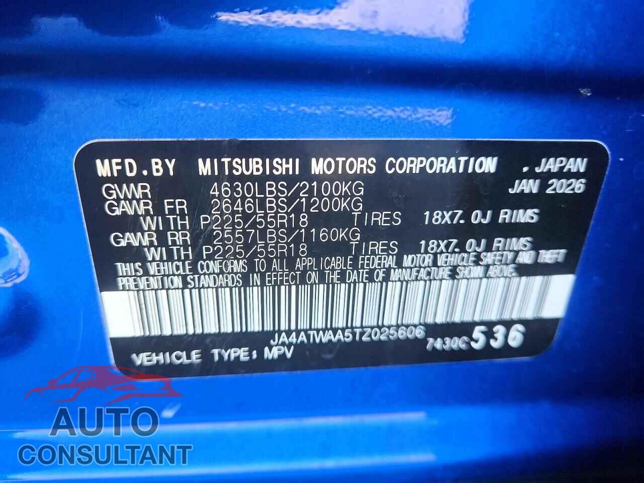 MITSUBISHI ECLIPSE 2026 - JA4ATWAA5TZ025606