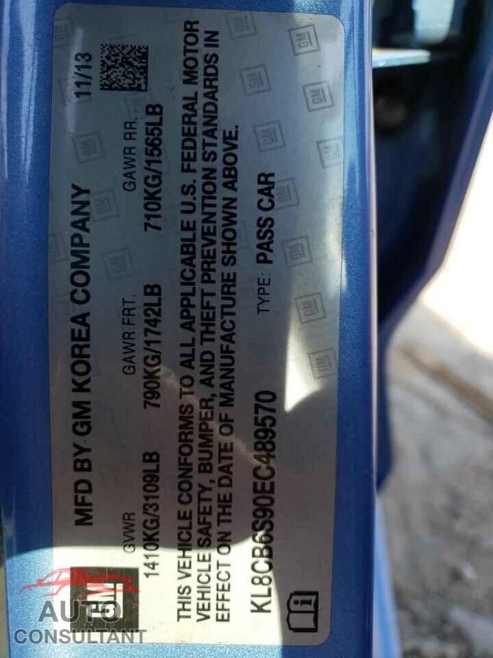 CHEVROLET SPARK 2014 - KL8CB6S90EC489570