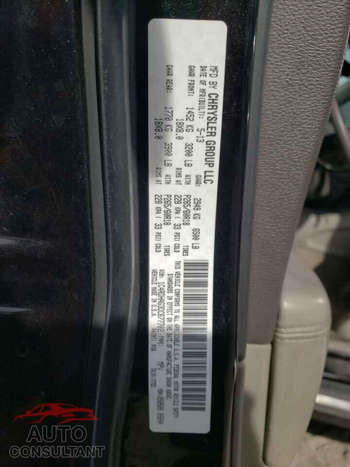 DODGE DURANGO 2013 - 1C4RDHAG3DC677702