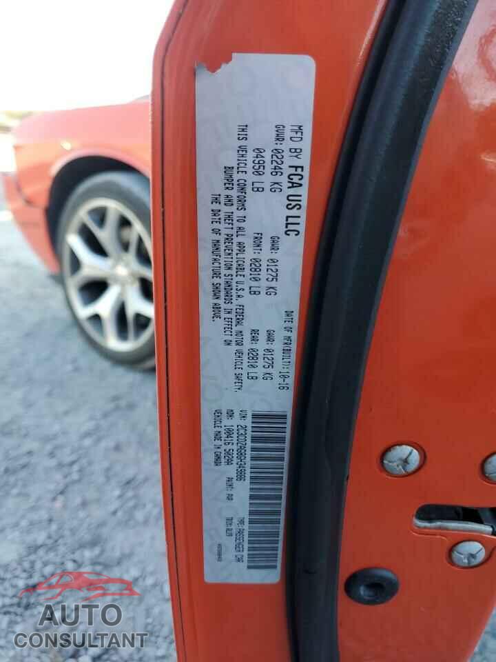 DODGE CHALLENGER 2016 - 2C3CDZAG8GH349886