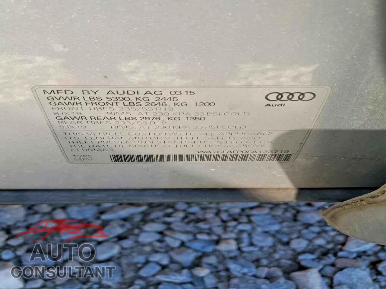 AUDI Q5 2015 - WA1CFAFP0FA123719
