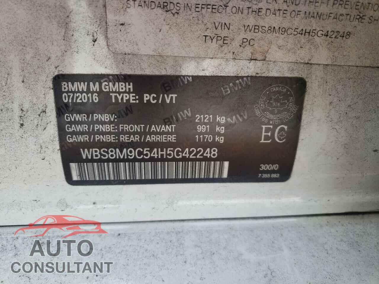 BMW M3 2017 - WBS8M9C54H5G42248