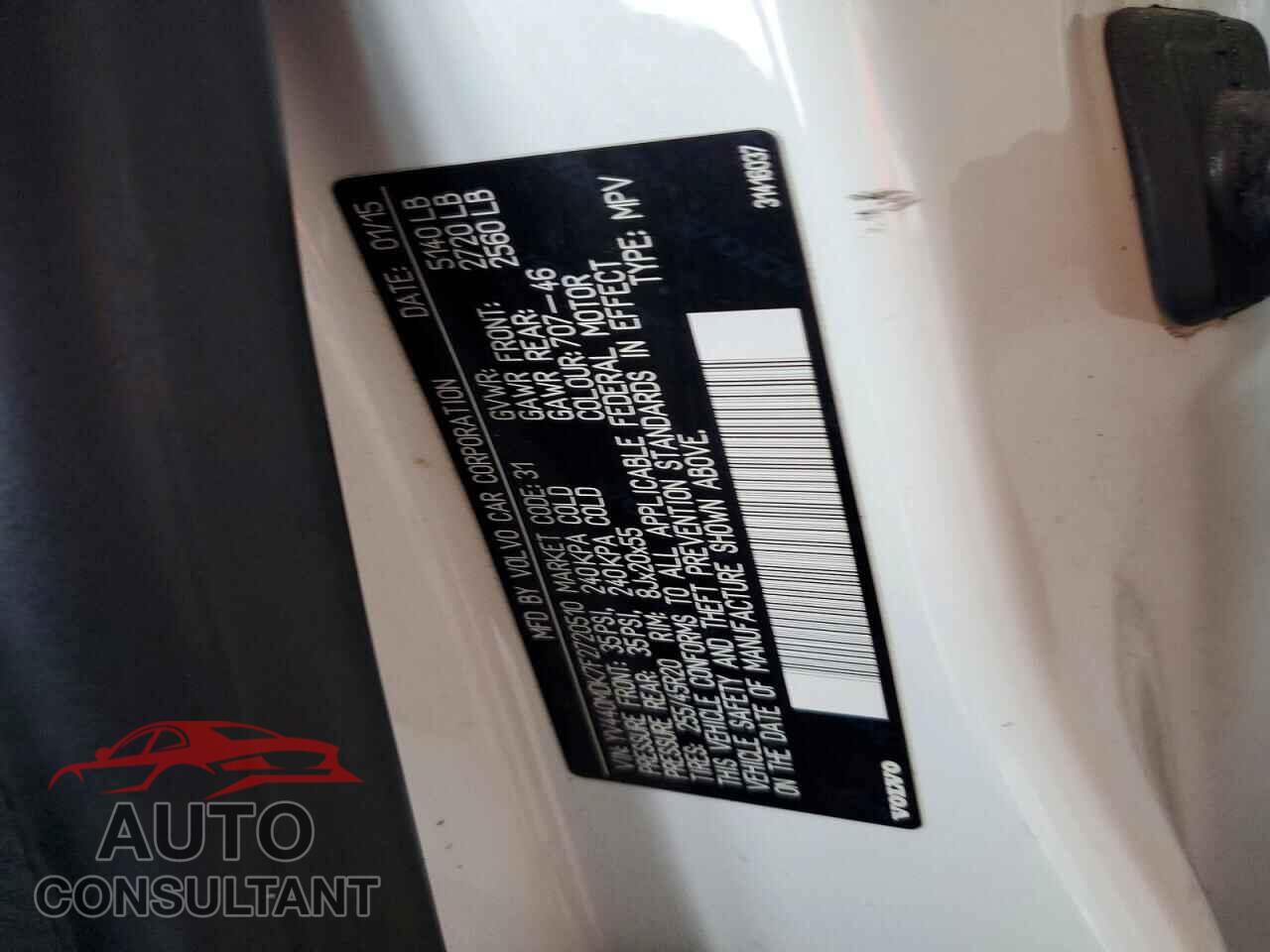 VOLVO XC60 2015 - YV440MDK7F2720510