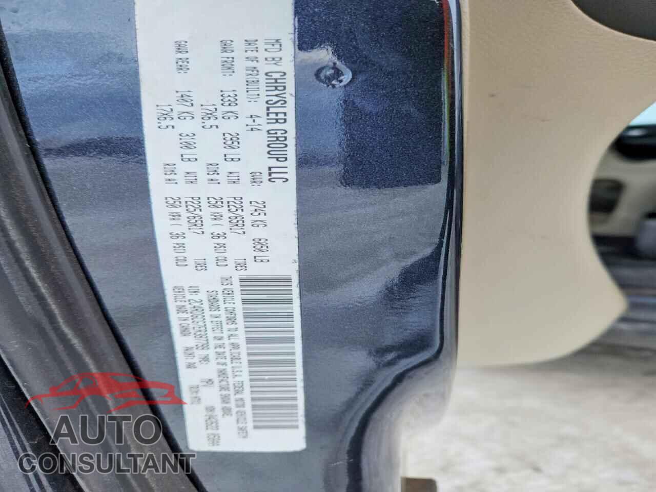 DODGE CARAVAN 2014 - 2C4RDGCG7ER387799