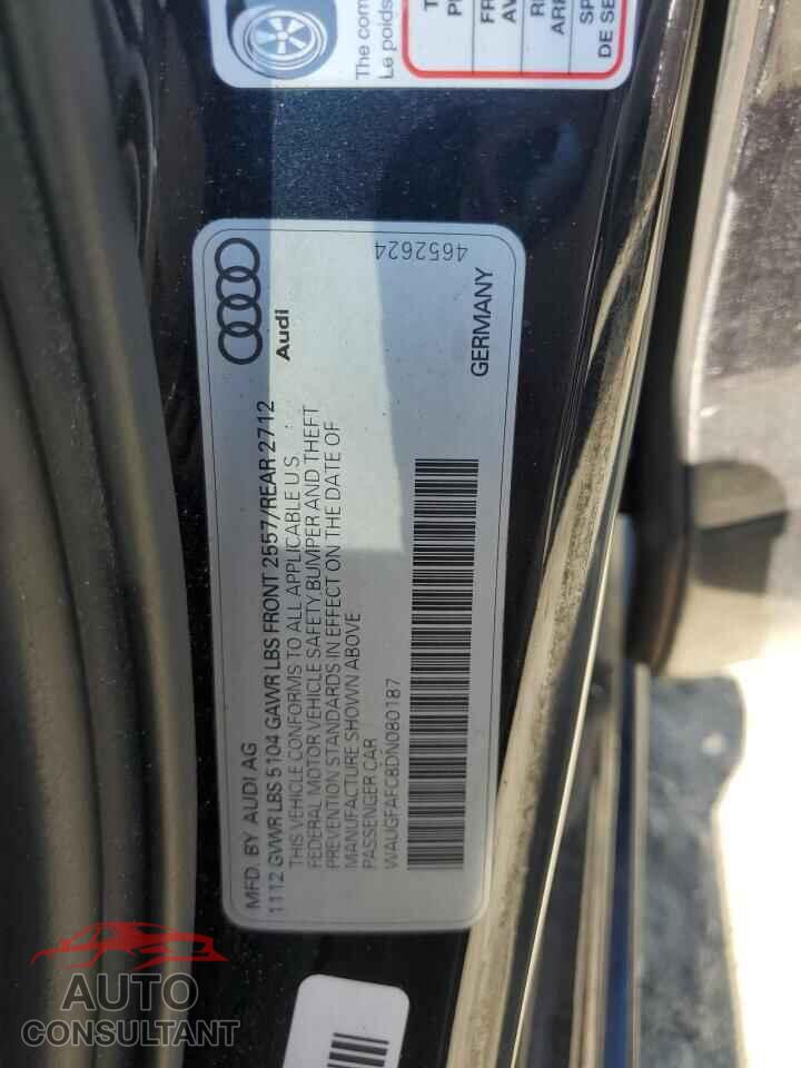 AUDI A6 2013 - WAUGFAFC8DN080187