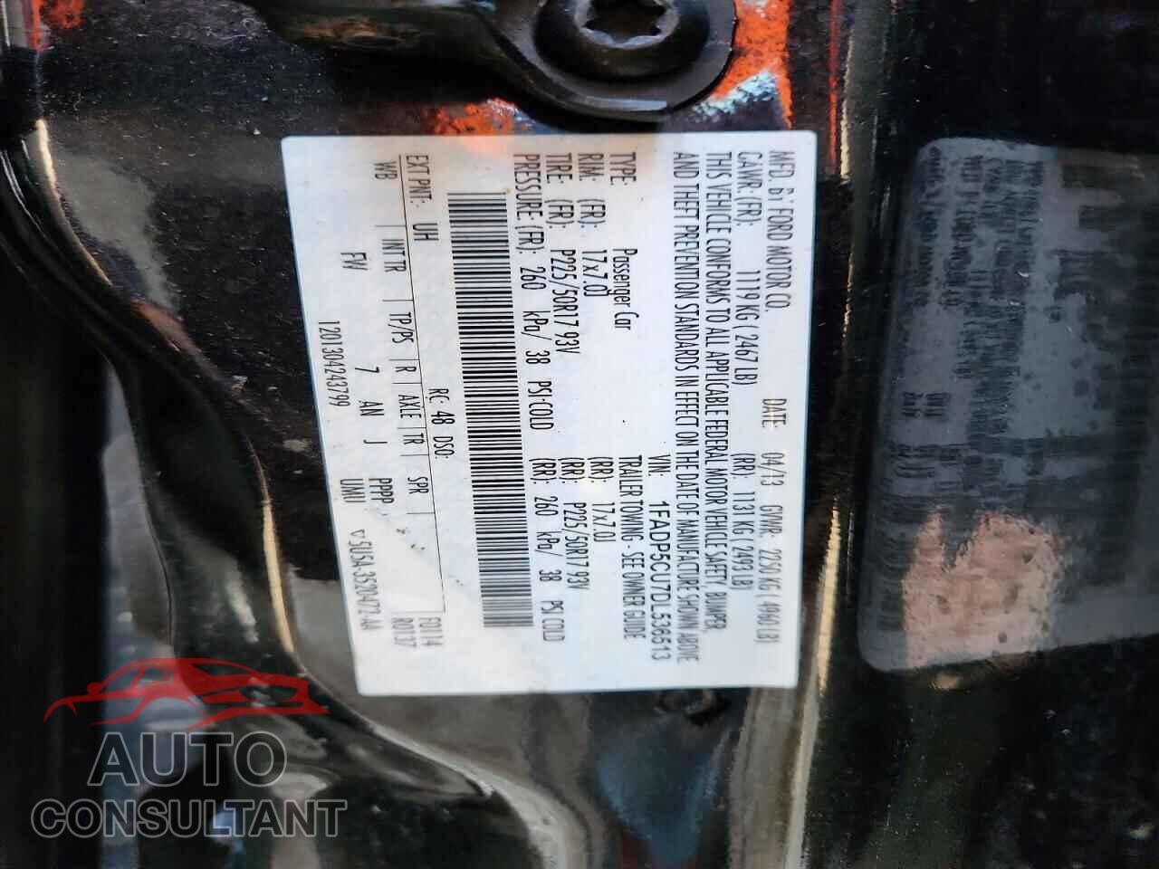FORD CMAX 2013 - 1FADP5CU7DL536513