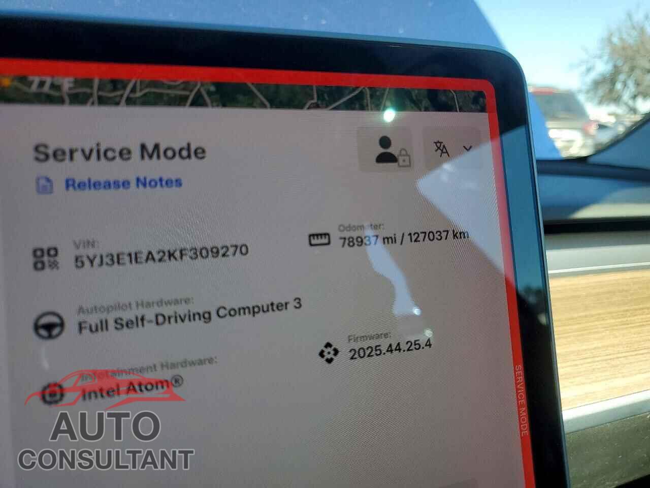 TESLA MODEL 3 2019 - 5YJ3E1EA2KF309270