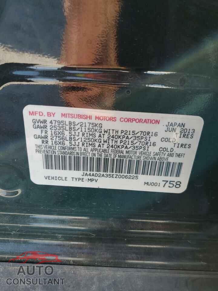 MITSUBISHI OUTLANDER 2014 - JA4AD2A35EZ006225