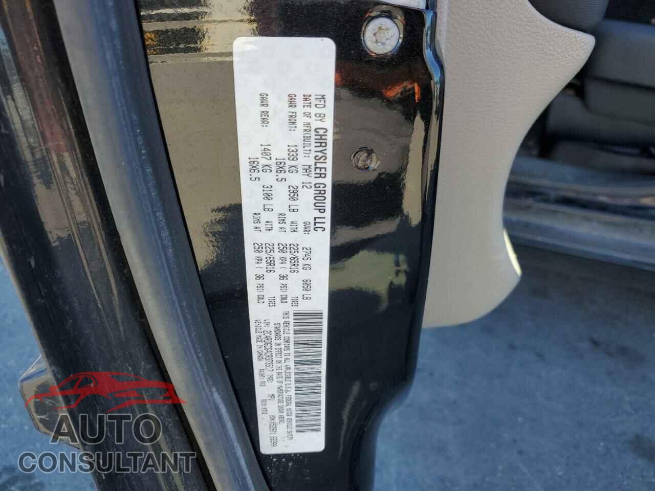 DODGE CARAVAN 2012 - 2C4RDGCG4CR373517