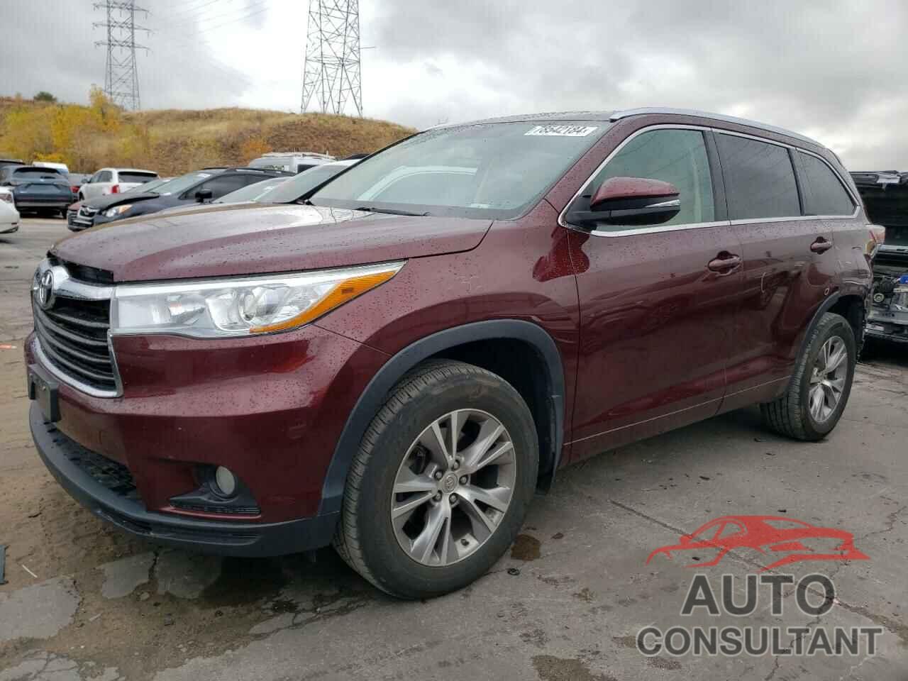 TOYOTA HIGHLANDER 2015 - 5TDJKRFH7FS124742