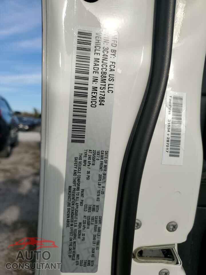 JEEP COMPASS 2021 - 3C4NJCCB8MT517864