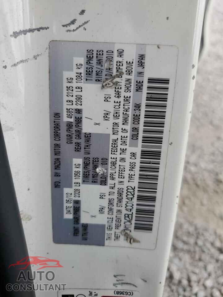 MAZDA 5 2012 - JM1CW2BL4C0140202