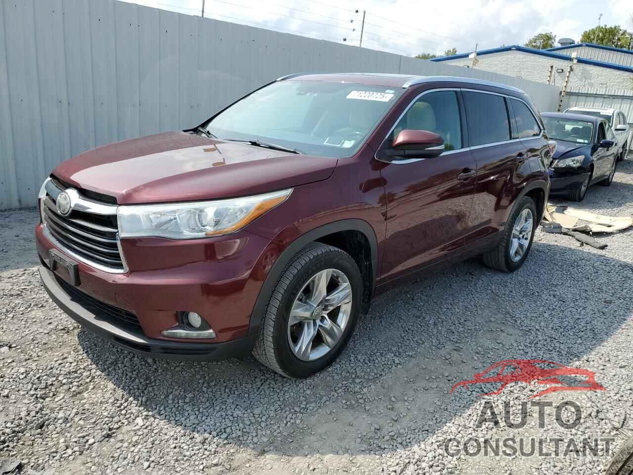 TOYOTA HIGHLANDER 2014 - 5TDDKRFH8ES025407