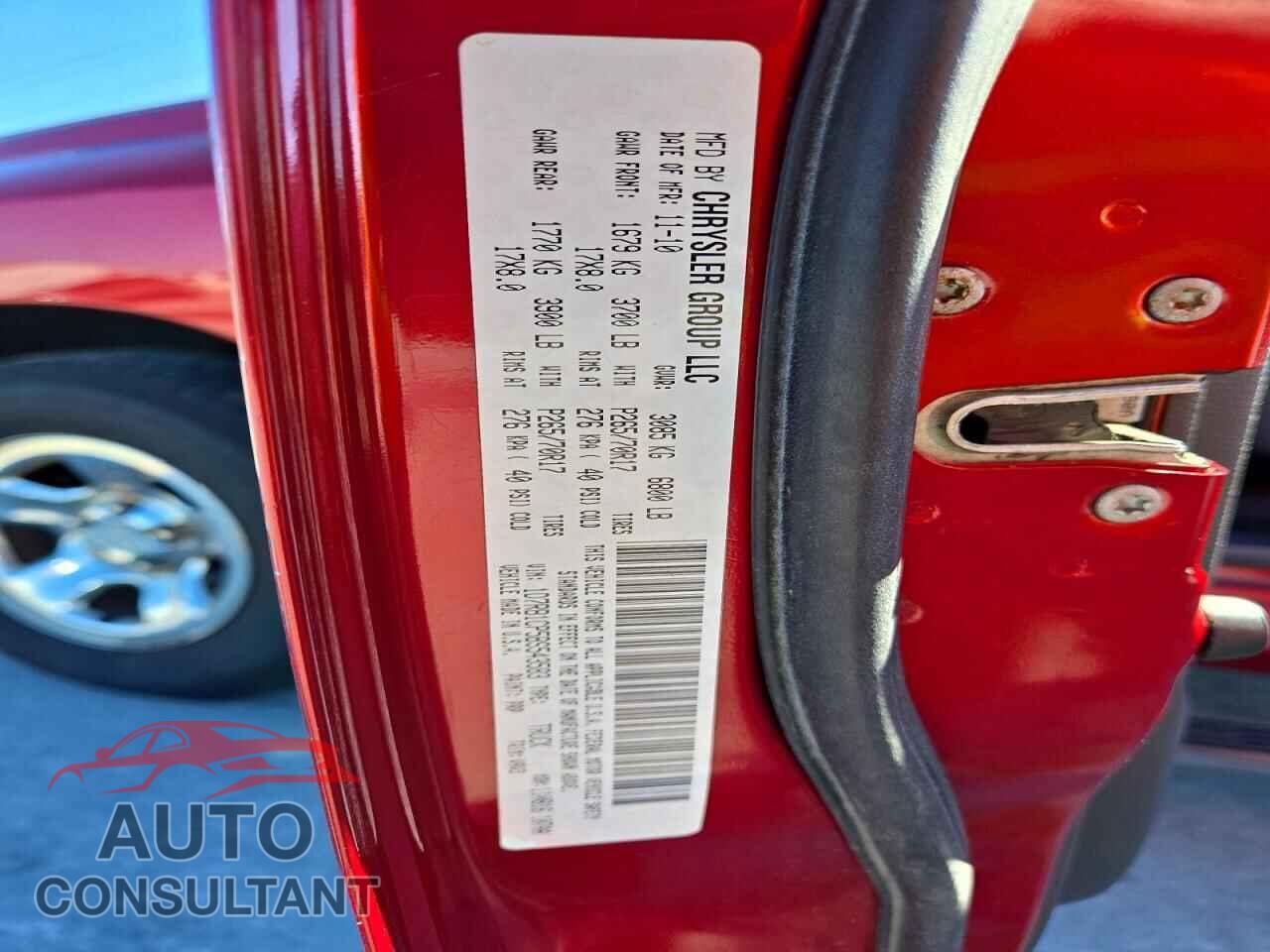 DODGE RAM 1500 2011 - 1D7RB1CP5BS543583