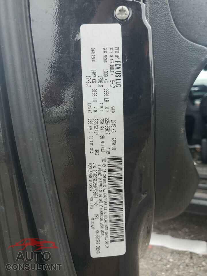 DODGE CARAVAN 2017 - 2C4RDGEG0HR779654