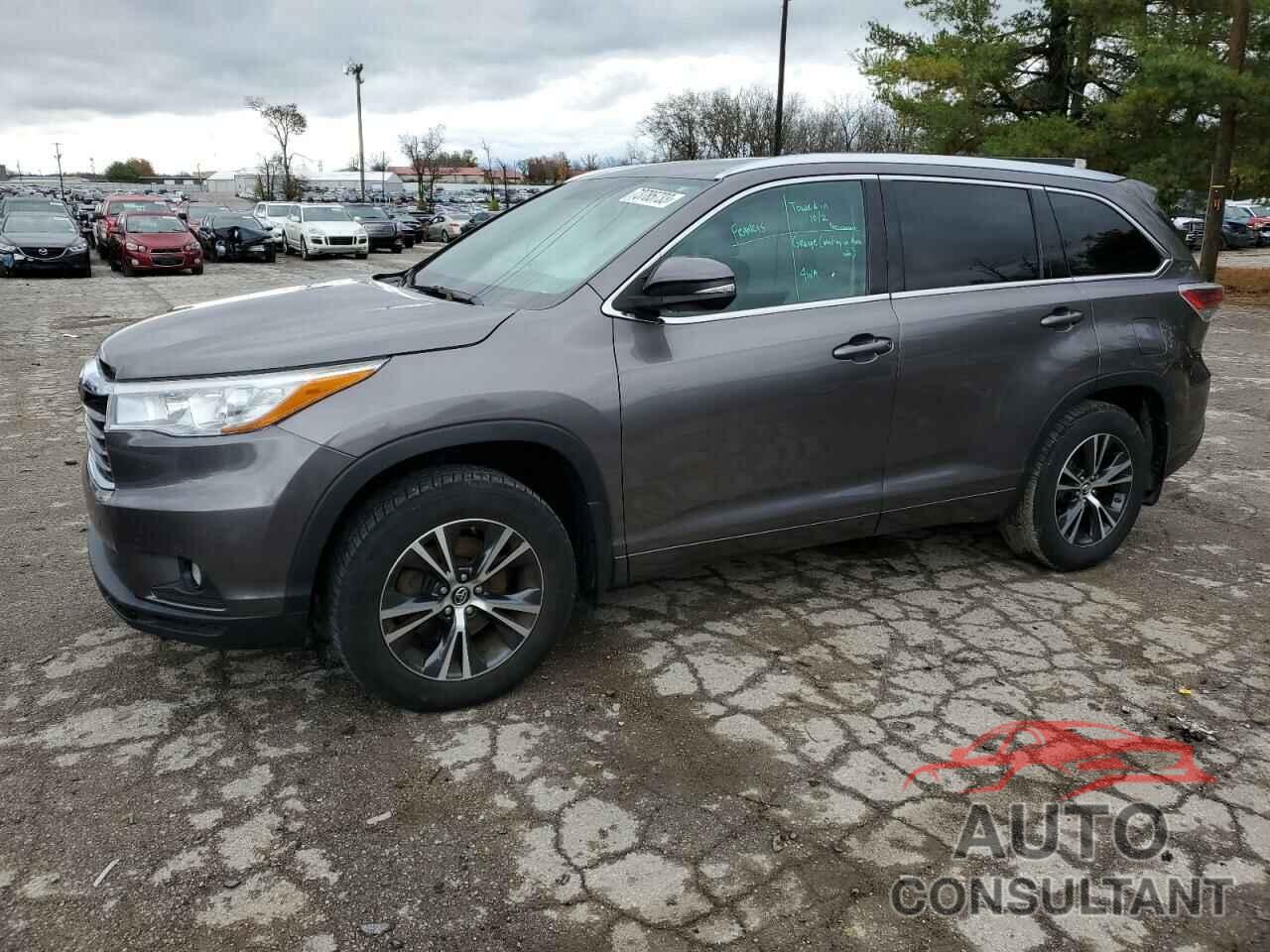 TOYOTA HIGHLANDER 2016 - 5TDJKRFH8GS326779