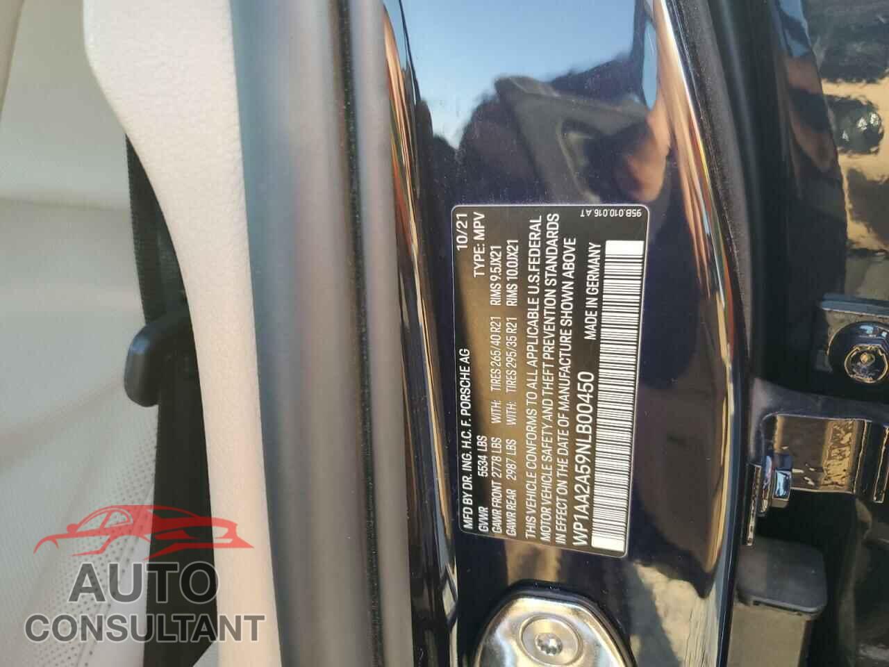 PORSCHE MACAN 2022 - WP1AA2A59NLB00450