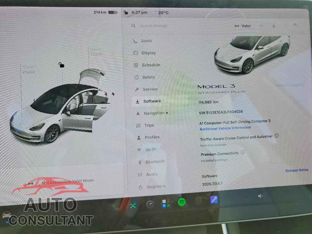 TESLA MODEL 3 2020 - 5YJ3E1EA3LF604038
