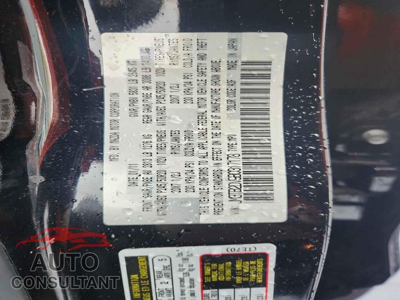 MAZDA CX-9 2011 - JM3TB2DV9B0317178