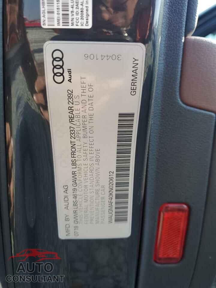 AUDI A4 2019 - WAUGMAF40KN020612