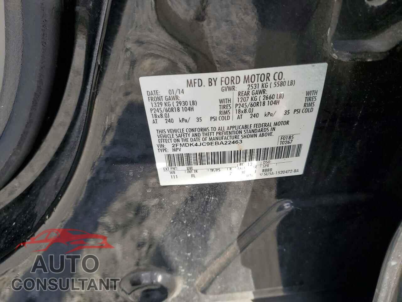 FORD EDGE 2014 - 2FMDK4JC9EBA22463