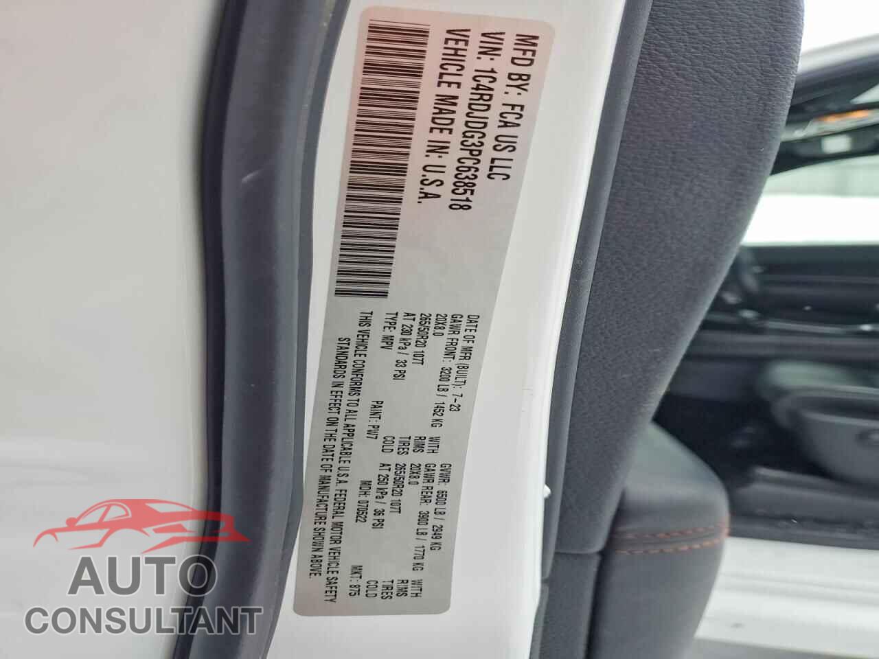 DODGE DURANGO 2023 - 1C4RDJDG3PC638518