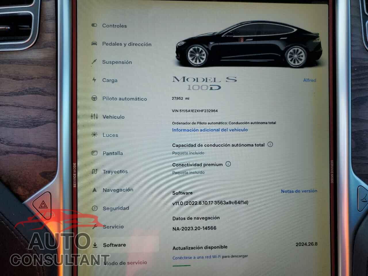 TESLA MODEL S 2017 - 5YJSA1E2XHF232964