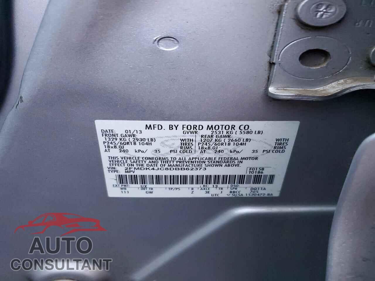 FORD EDGE 2013 - 2FMDK4JC8DBB62373