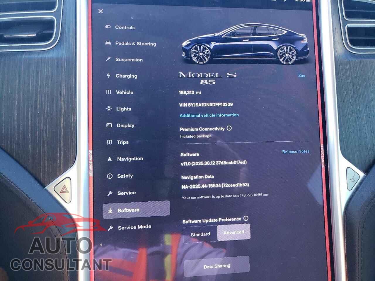 TESLA MODEL S 2013 - 5YJSA1DN9DFP13309