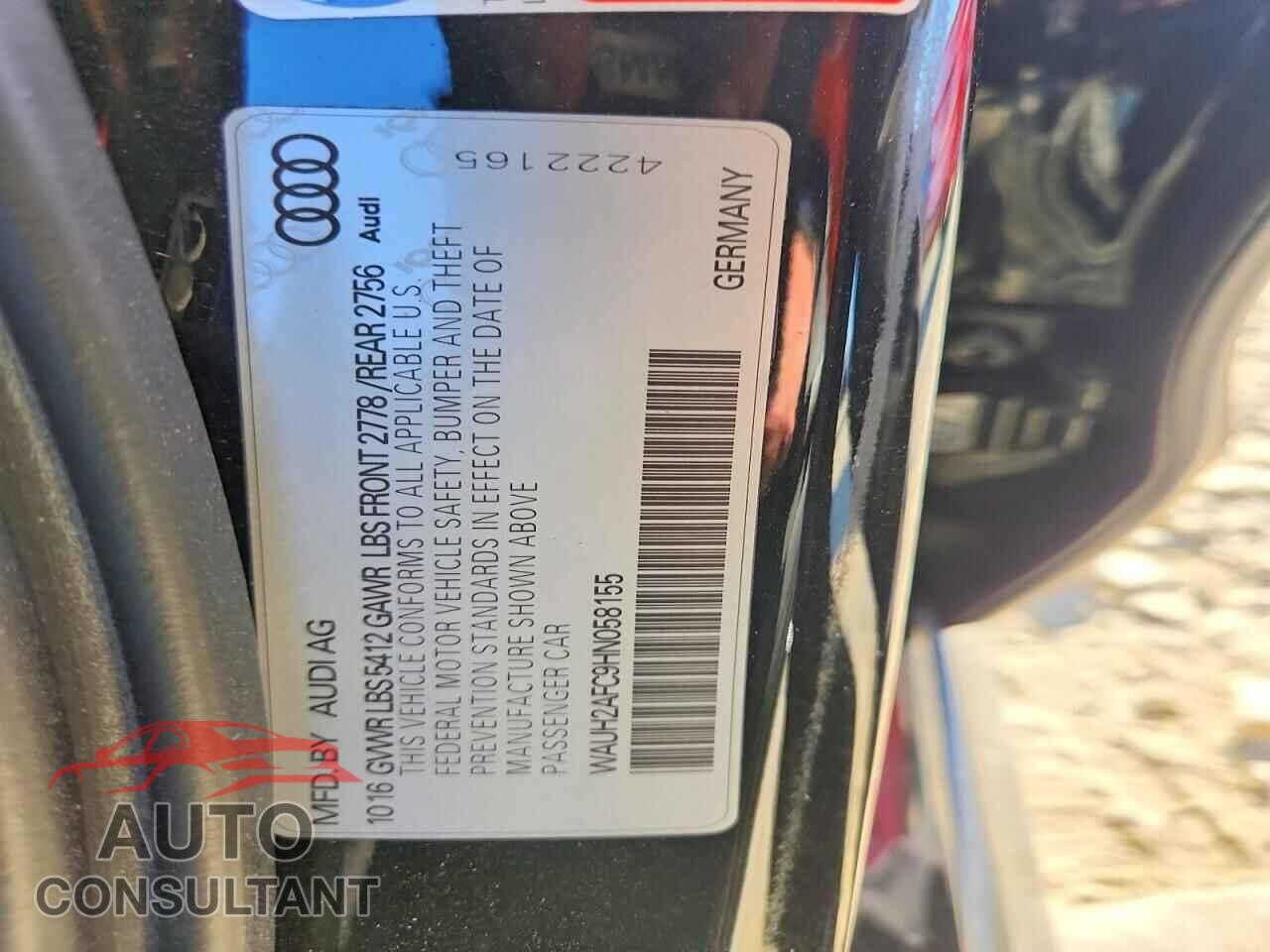AUDI A6 2017 - WAUH2AFC9HN058155