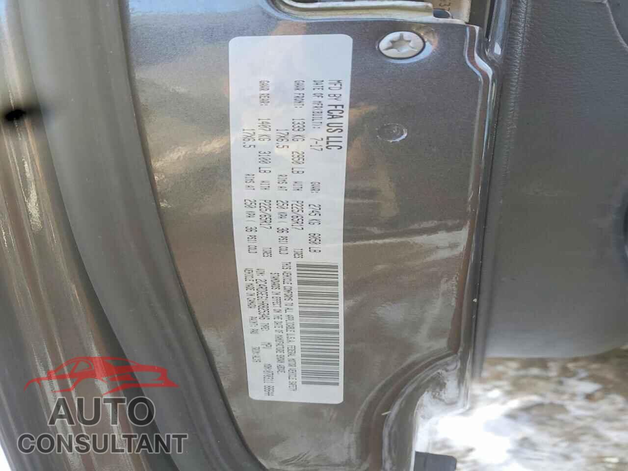 DODGE CARAVAN 2017 - 2C4RDGEG1HR825346