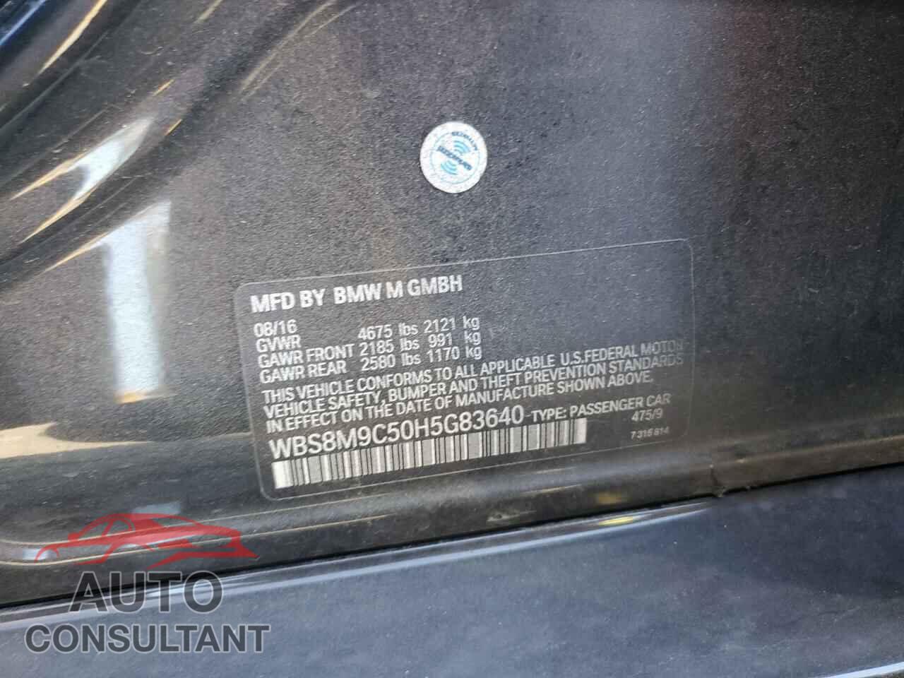 BMW M3 2017 - WBS8M9C50H5G83640