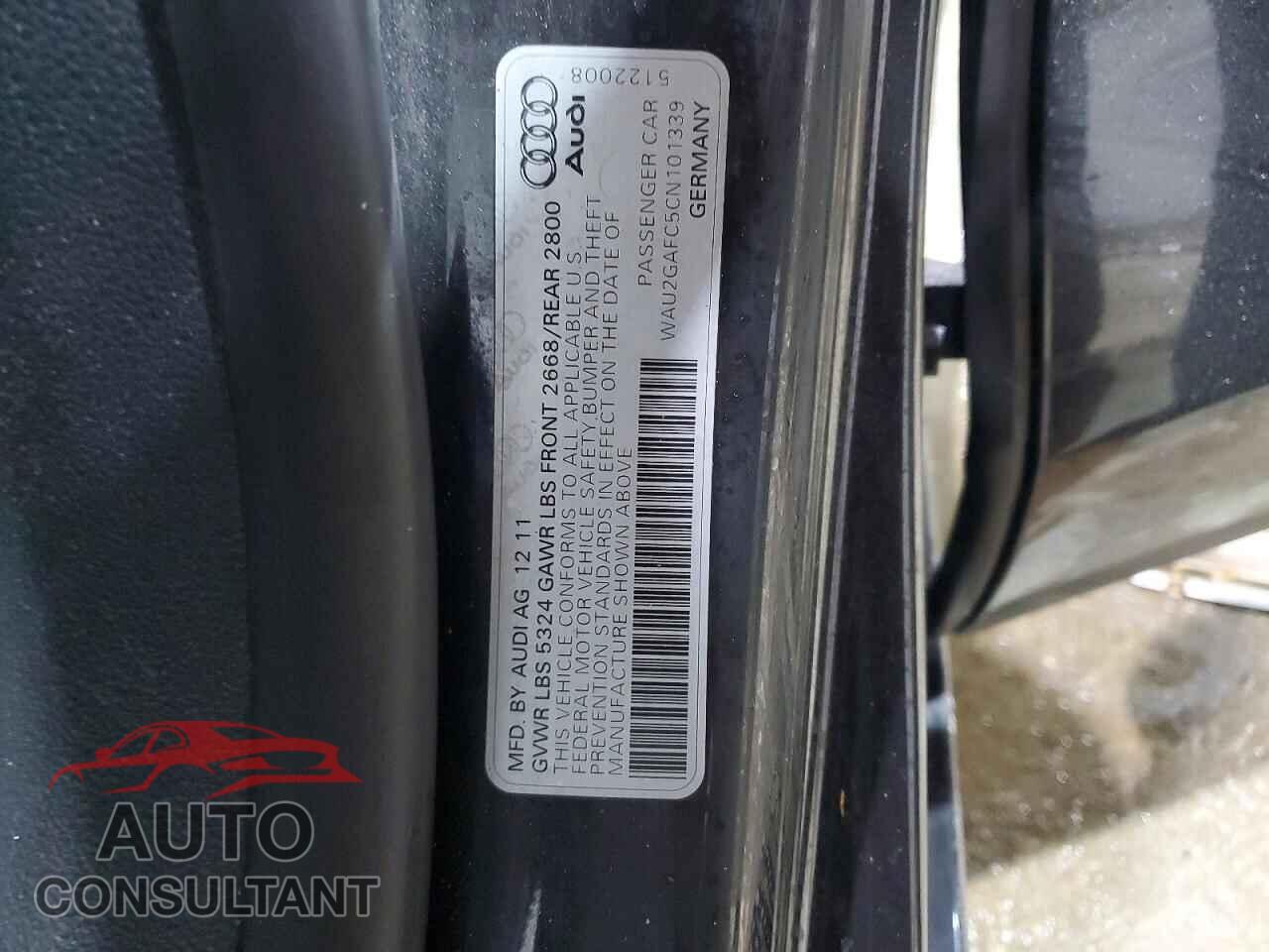 AUDI A7 2012 - WAU2GAFC5CN101339